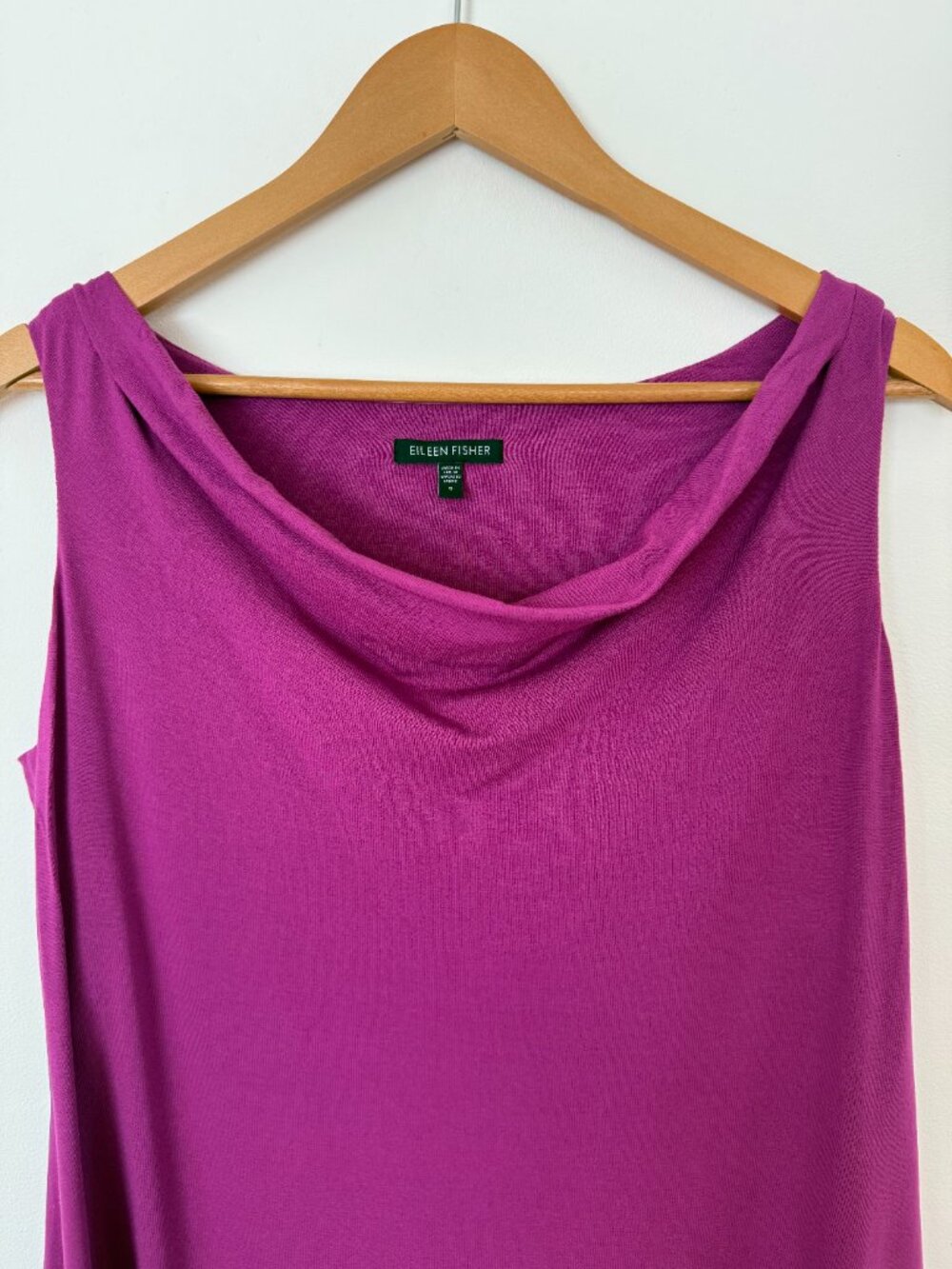 Eileen Fisher Sleeveless A-Line Swing Dress Drape Neck Layering Lagenlook Size S - Picture 7 of 12